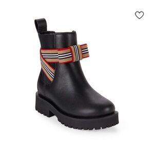 Burberry girls Dearington Check Chelsea Boots size 29 (US 11.5 Kids)